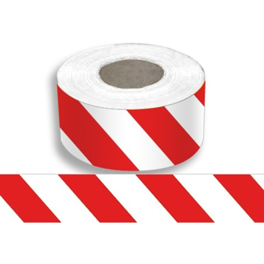 Barricade Tape Red / White 75mm x 100mtrs - Image 1